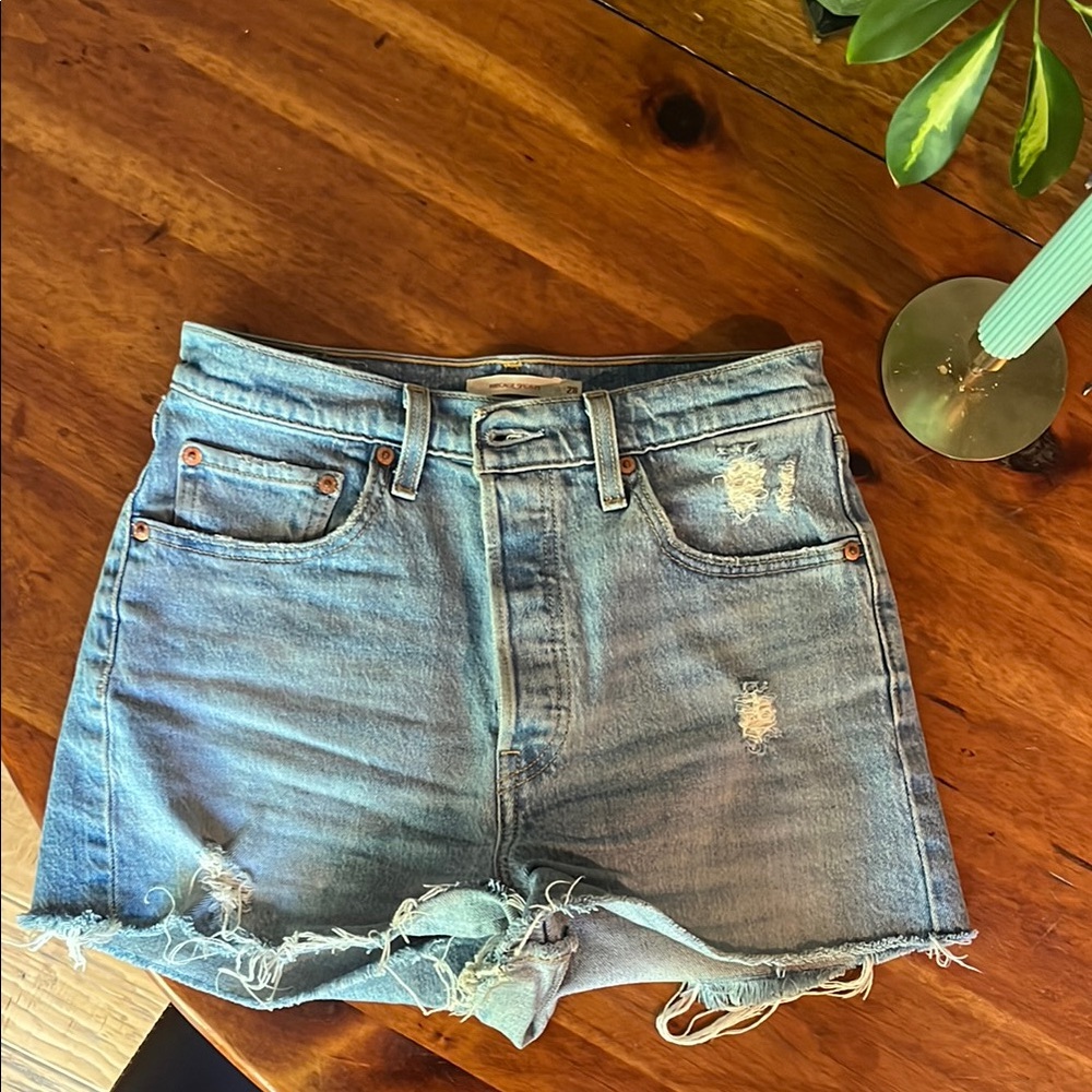 Levi's Blue Jean Shorts Classic Cut-Off Style